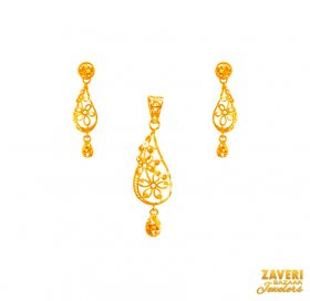 22Kt Gold Fancy Pendant Set
