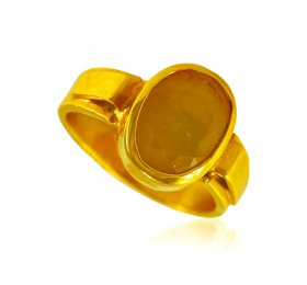 22 Karat Gold Yellow Sapphire Ring