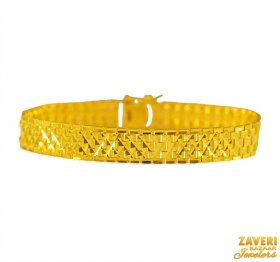 22k Gold Mens Flat Bracelet 