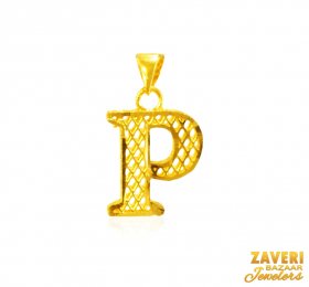 22Kt Gold Initial Pendant (P)