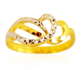 22kt Gold Two Tone Ring  ( 22K Gold Rings )