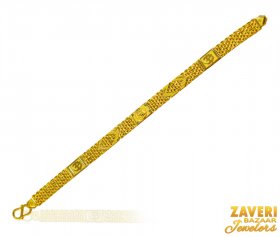 22k Gold Mens Flat Bracelet  ( 22K Mens Bracelets )