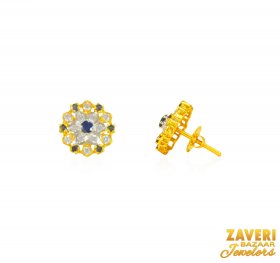 22Kt Gold Sapphire Earrings ( Gemstone Earrings )