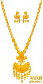 22K Gold Patta Necklace Set
