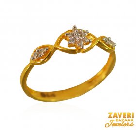 22Kt Gold CZ Ring ( Stone Rings )