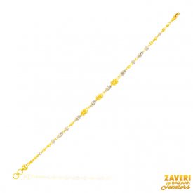 22Kt Gold Two Tone Bracelet(Ladies)