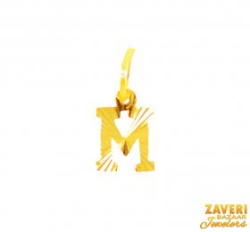 22Kt Gold Initial Pendant (M)
