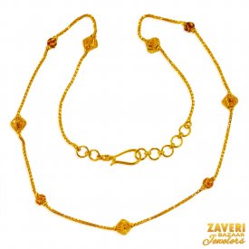 22K Gold Meenakari Chain  ( Gold Fancy Chains )