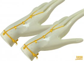 Ghungroo Drops Chain Panja (2 pcs) ( 22K Ladies Bracelets )
