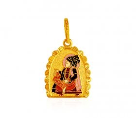 22k Gold Swami Narayan Pendant
