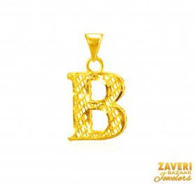 22Kt Gold Initial Pendant (B)