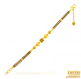 22Kt Gold Antique BlkBeads Bracelet ( 22K Ladies Bracelets )