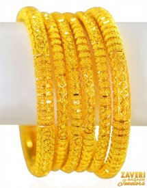 Gold Bangle Sets - Collection of 22K Gold set of bangles... (Bangle Set ...