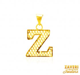 22Kt Gold Initial Pendant (Z)