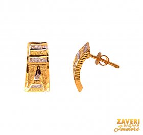 22Kt Gold Two Tone Fancy Earrings