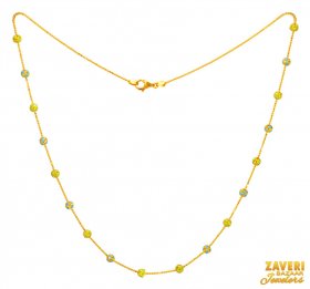 22k Gold Meenakari Beads Chain