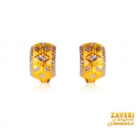 22kt Gold Two Tone Earrings
