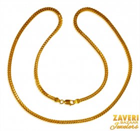 22K Foxtail Chain 20in ( Plain Gold Chains )