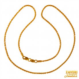 22kt Gold Fancy Rope Chain (20 Inc) ( Gold Fancy Chains )