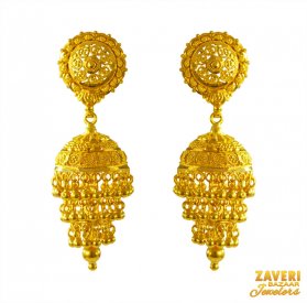 22 kt Gold Long Earrings ( Gold Long Earrings )