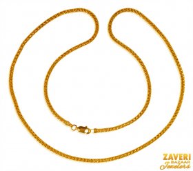 22 Karat Yellow Gold Flat Chain ( Plain Gold Chains )