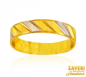 22 Kt Gold Two Tone Band