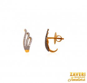18Kt Gold Diamond Earrings ( Diamond Earrings )