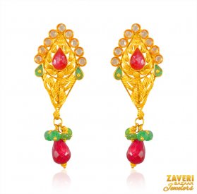 22 Karat Gold Earrings ( Gold Long Earrings )