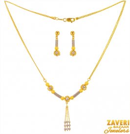 22k Gold Beautiful Necklace Set ( 22K Light Necklace Sets )