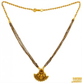 22K Gold Black Beads Mangalsutra ( Gold Mangalsutras )