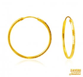 22Kt Gold Fancy Hoop Earrings