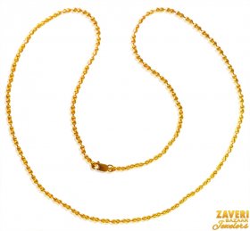 22K Gold Beads Chain ( Plain Gold Chains )
