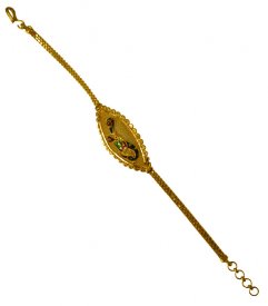 22K Gold Meenakari Peacock Bracelet ( 22K Ladies Bracelets )