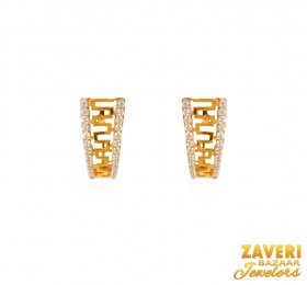 22Kt Gold CZ Clip On Earrings