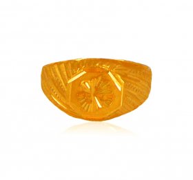 22K Mens Religious Ring with Om ( Gold Religious Rings )