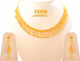 22Kt Gold Necklace Set ( 22K Gold Necklace Sets )