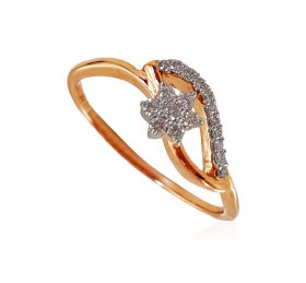 18K Rose Gold Diamond Ring ( Diamond Rings (Ladies) )