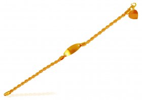 22Kt Gold Bracelet Rope Chain ( Baby Bracelets )
