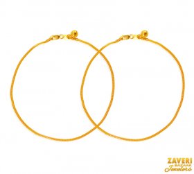 22k Gold Ladies Chain Payal(2 pcs) ( Gold Anklets (Payals) )
