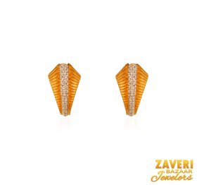 22Kt Gold CZ Clip On Earrings