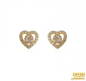 22k Gold CZ Earring ( 22K Gold Earrings )