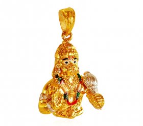 22Kt Gold Hanuman Pendant ( Ganesh, Laxmi, Krishna and more )