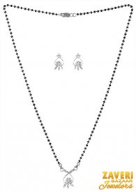 18K  White Gold  Mangalsutra Set ( Gold Mangalsutra Sets )