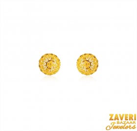 22 Kt Gold Earrings ( 22K Gold Tops )