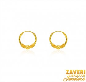 22 Karat Gold Earrings ( 22K Gold Hoops )