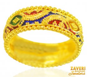 22K Gold Multicolor band ( 22K Gold Rings )