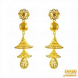  22K Gold  Jhumka Earring ( Gold Long Earrings )