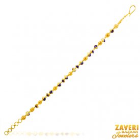 22Kt Gold Fancy Meenakari Bracelet ( 22K Ladies Bracelets )