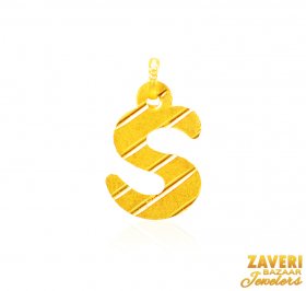 22Kt Gold Initial Pendant (S)