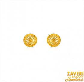 22 Kt Gold Ladies Earring ( 22K Gold Tops )